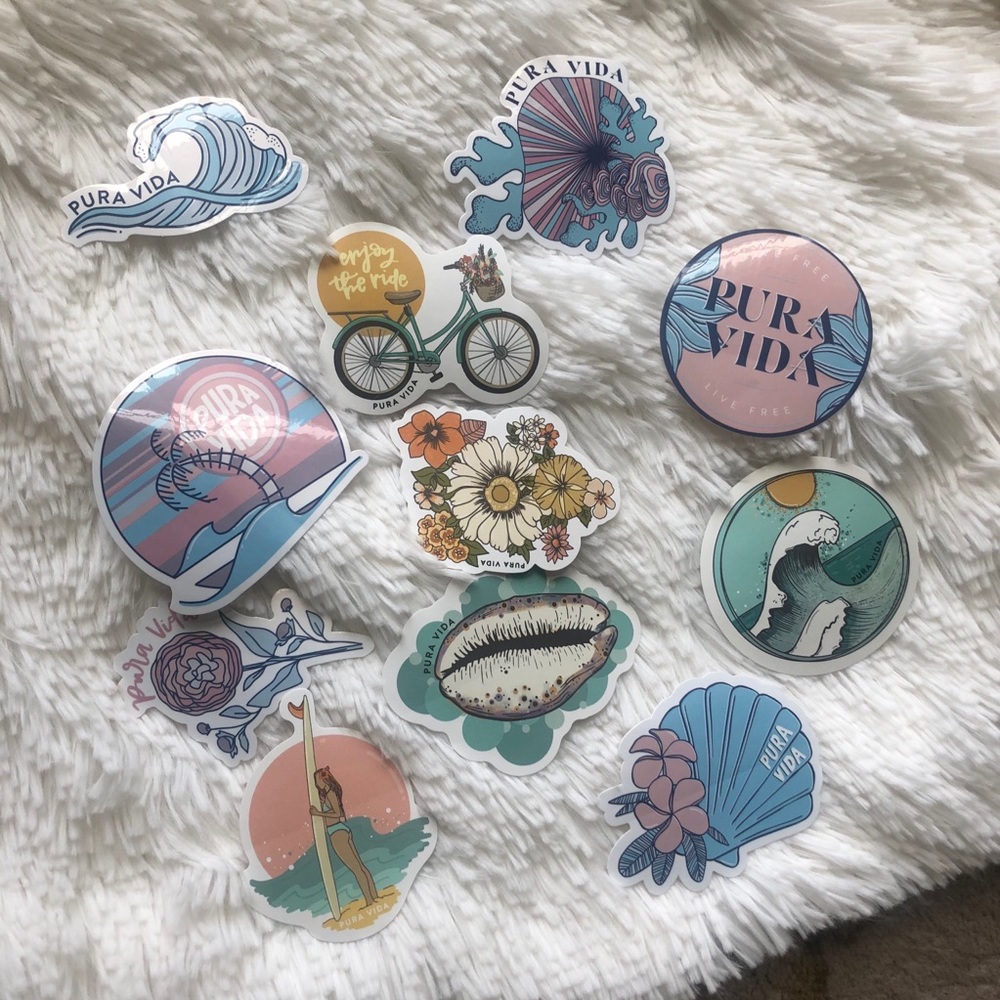 Pura Vida Sticker Lot VSCO Girl Hydroflask